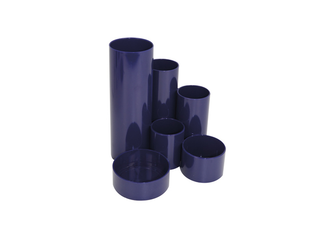 Pennenbak Westcott 6-vaks 12x13.5x15cm blauw