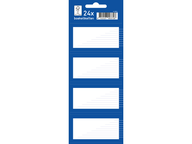 Boeketiket 24 stuks blauw