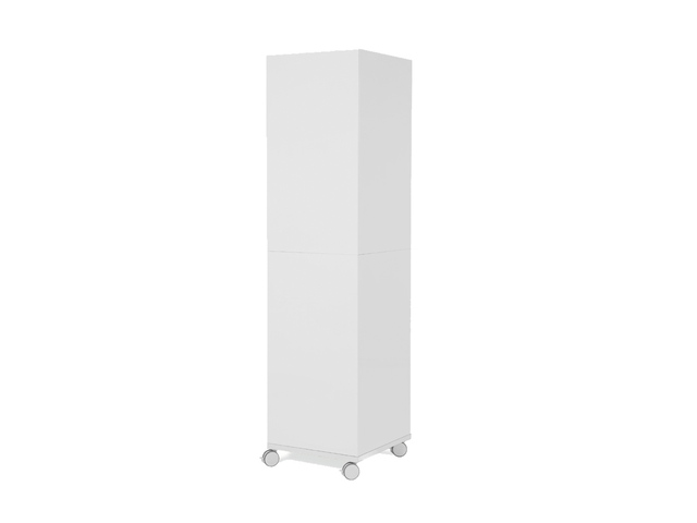 Whiteboard Rocada Skincube 55x55x200cm mobiel wit met 4