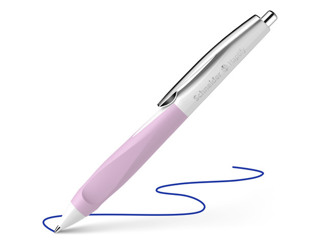 Balpen Schneider Haptify wit-lavendel