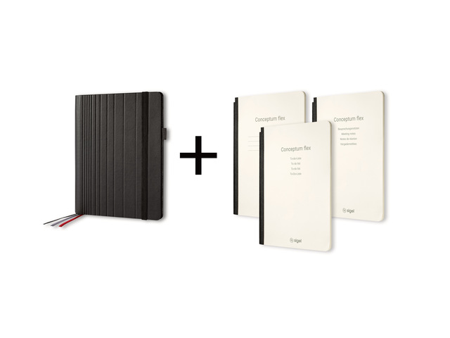 Organiser Conceptum Flex Kunstleer, A5, gevuld met - SI-CF133