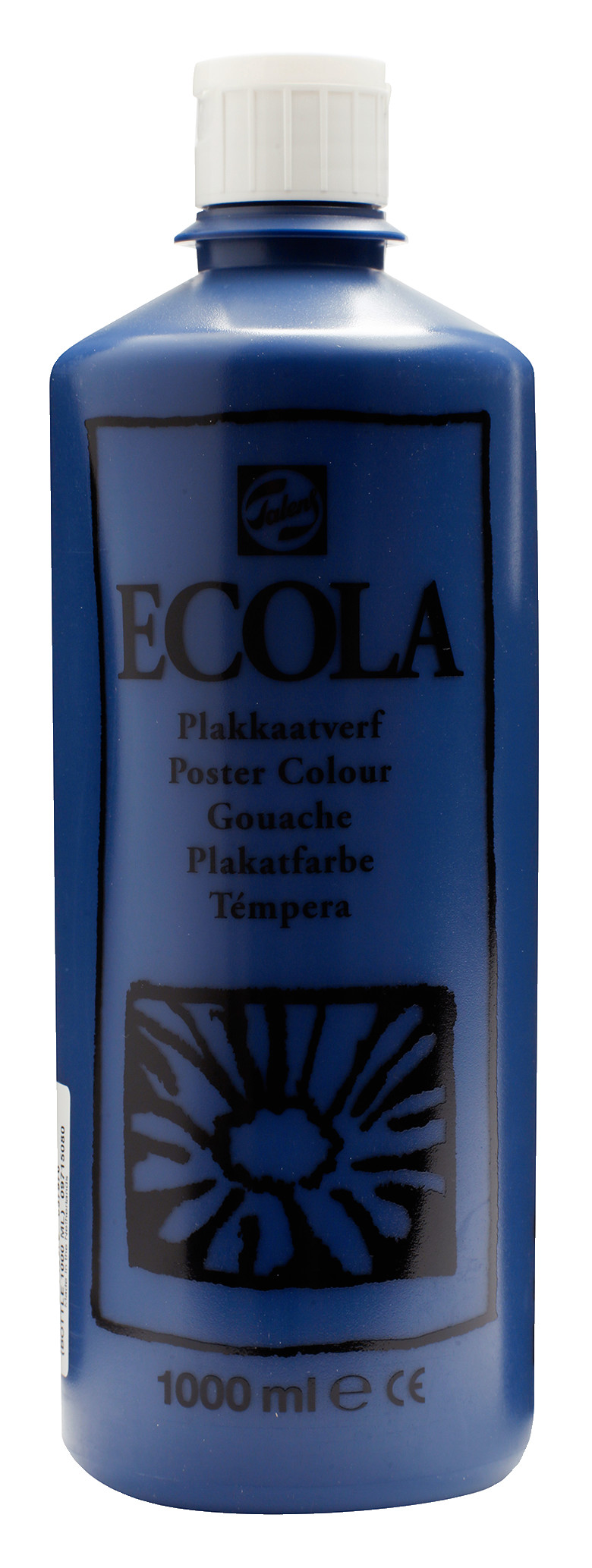 Ecola Plakkaatverf Fles 1000 ml Pruisischblauw 508