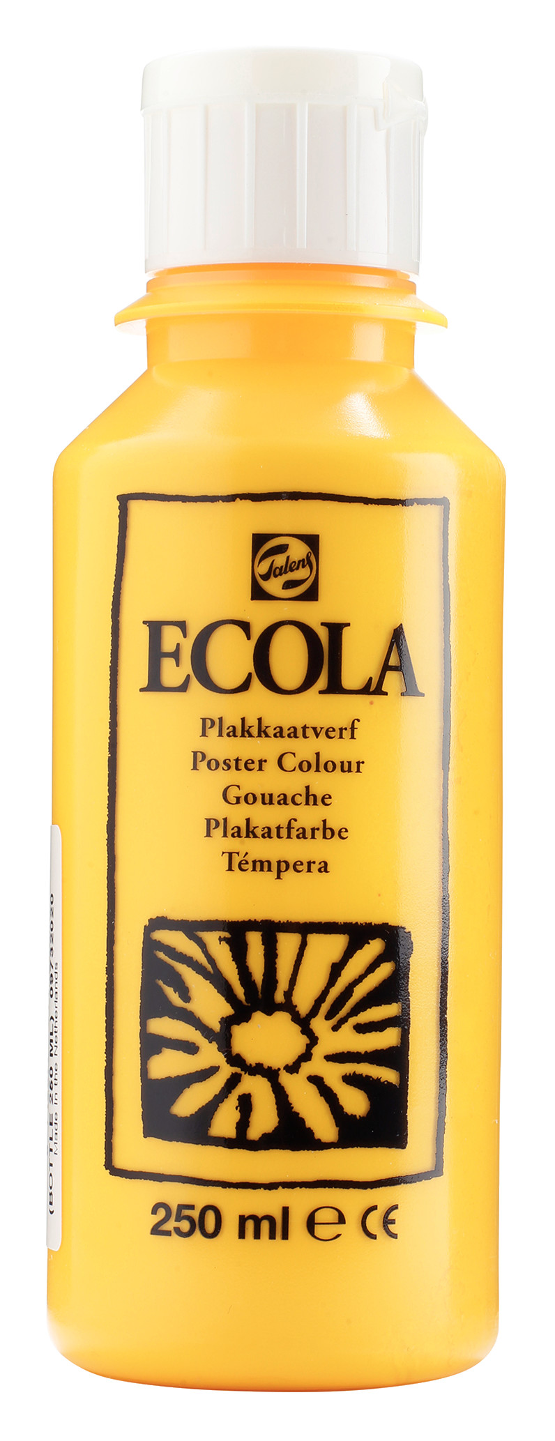 Ecola Plakkaatverf Fles 250 ml Donkergeel 202