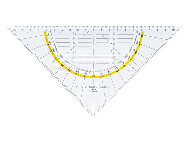 Geodriehoek Aristo 22,5cm met greep