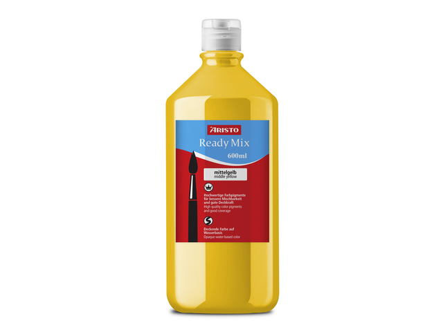 Verf Aristo Ready Mix 500 ml medium geel, op waterbasis