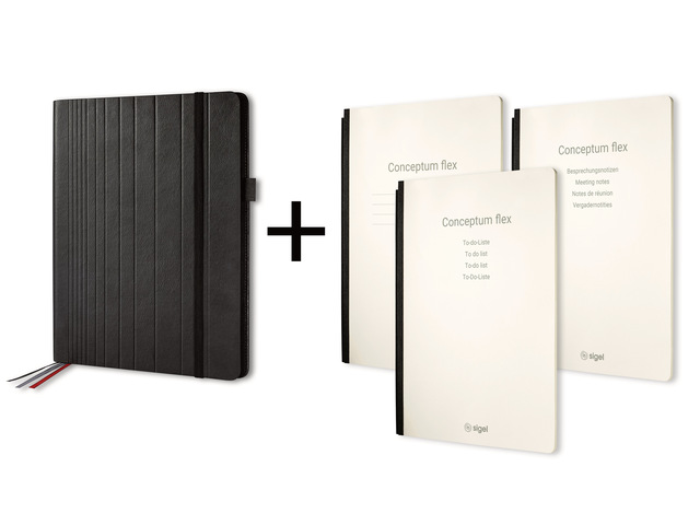 Organiser Conceptum Flex Kunstleer, A4, gevuld met - SI-CF130