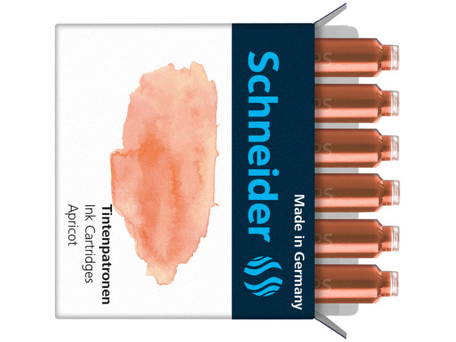 Inktpatronen Schneider pastel Abrikoos doos 6st.