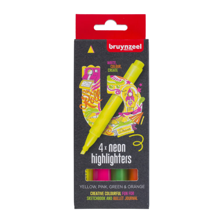 Bruynzeel Highlighters set neon 4 kleuren