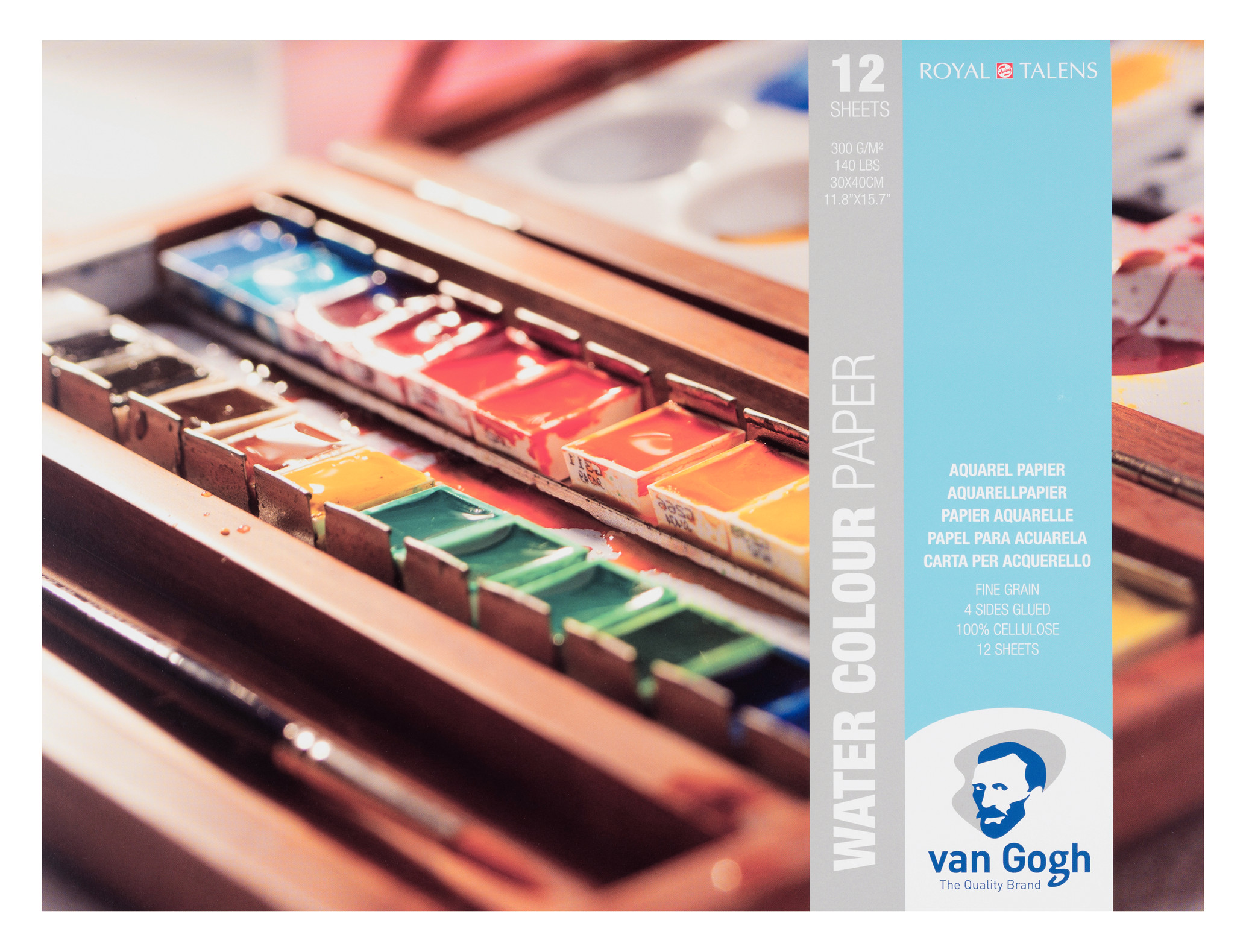 Van Gogh Blok met aquarelverfpapier 12 vellen 300 g formaat 30 x 40 cm