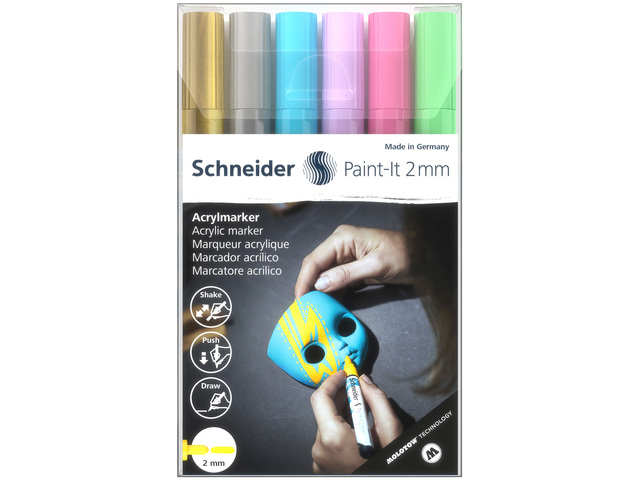Acryl Marker Schneider Paint-it 310 2mm etui 6st. - S-120196