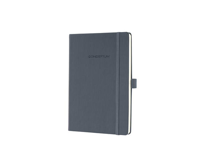 Notitieboek Conceptum PureHC donkergrijs A5 194blz ruit