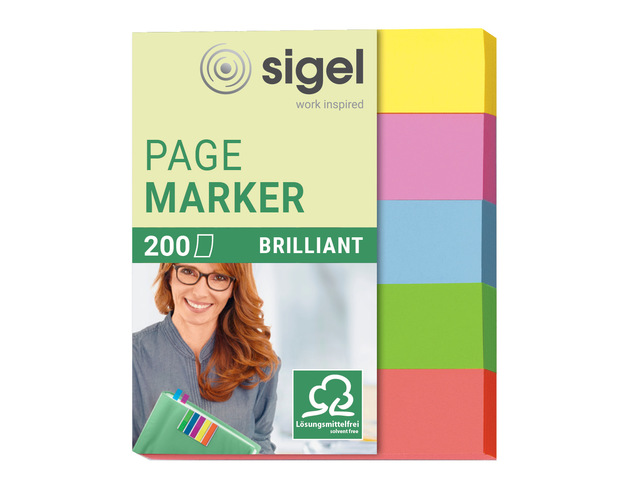 Indexeringsstrookjes Sigel mini brilliant 5-kleurig assor