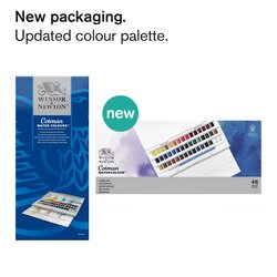 Winsor & Newton Cotman Watercolour Studio Set – 45 halve napjes