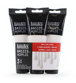 Liquitex Basics Colour Set 3 x 118ml Tubes Titanium White Promo