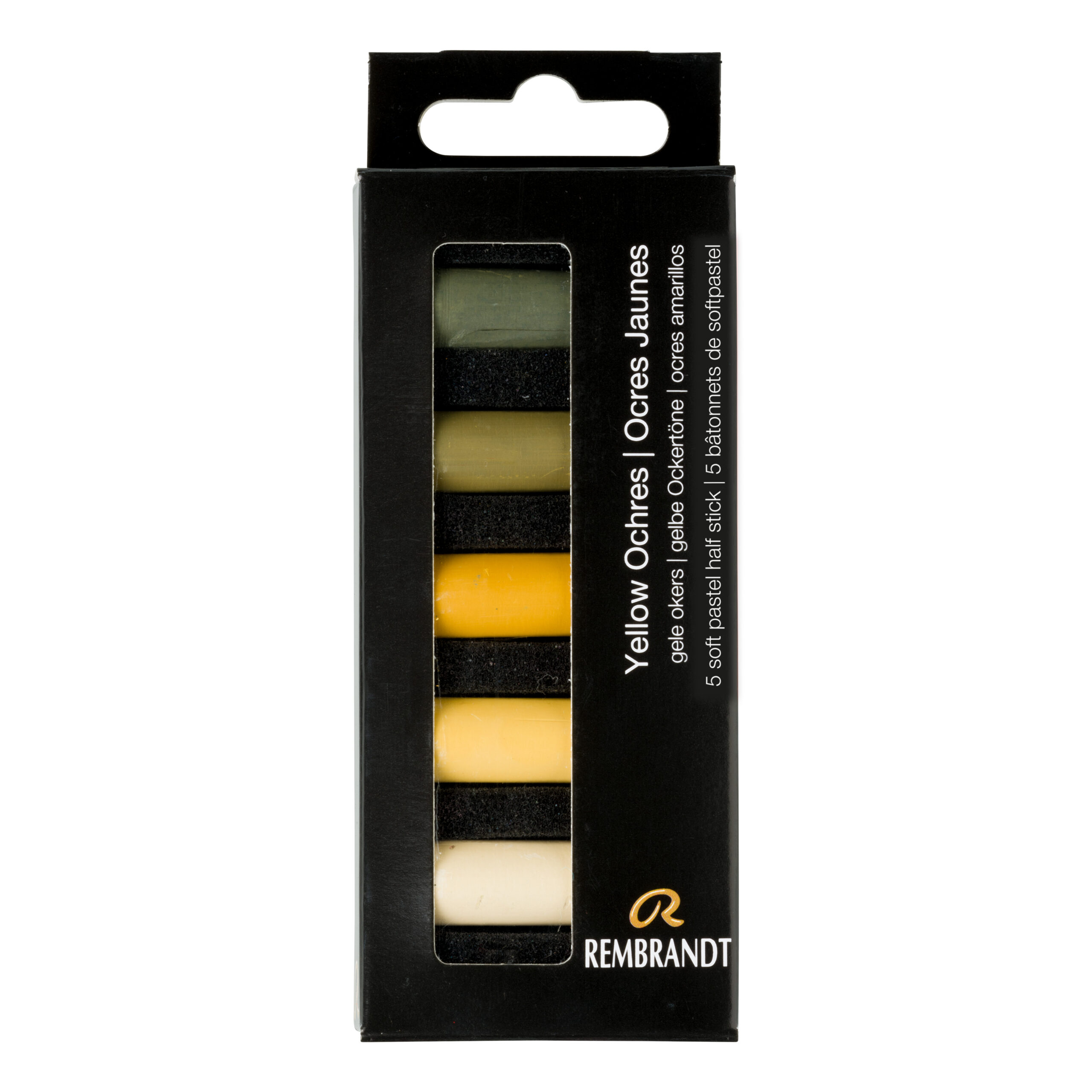 Rembrandt Soft pastel set Gele Okers | 5 halve pastels