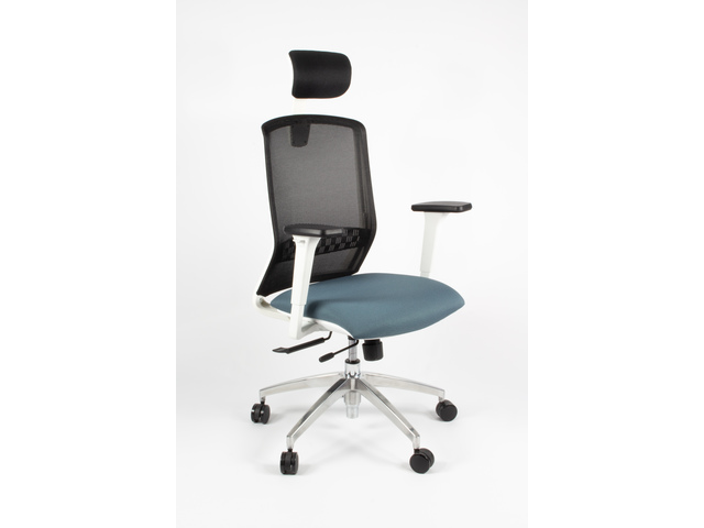 Bureaustoel Linea Tekna White 01/PT zwart/antraciet met 3D