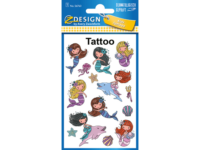 Tattoo etiket Z-design Kids pakje a 1 vel zeemeer-