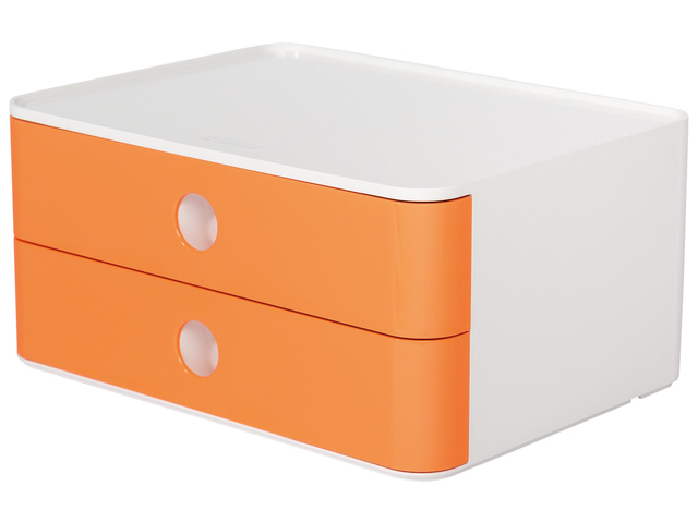 Smart-box Han Allison met 2 lades, abrikoos oranje