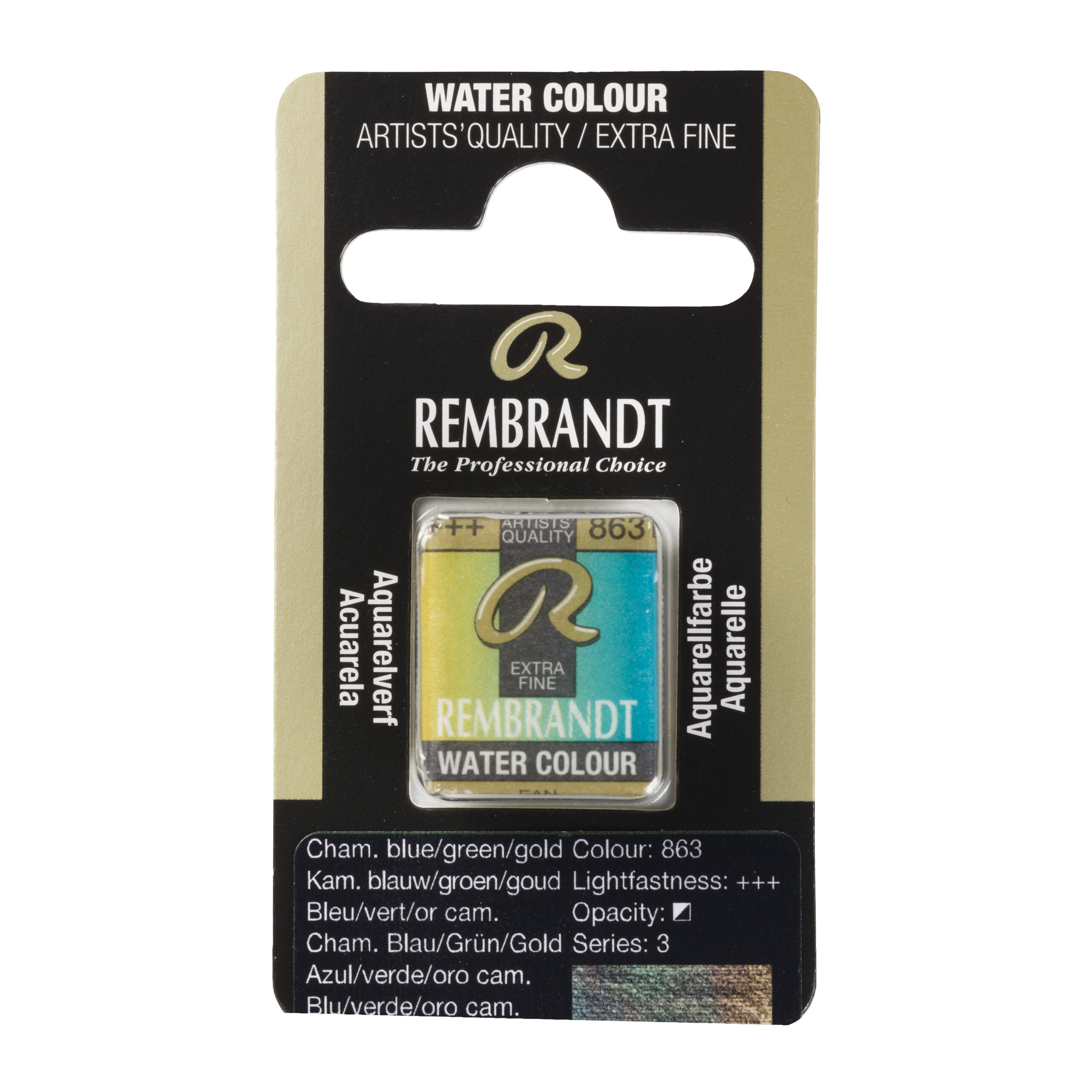 Rembrandt Aquarelverf Napje Kameleon Blauw/Groen/Goud 863