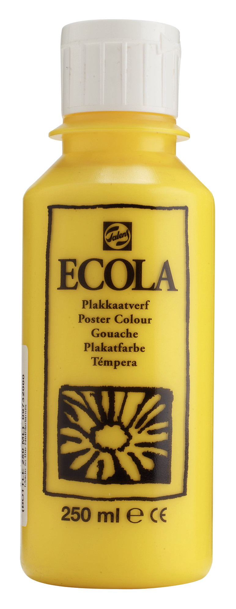 Ecola Plakkaatverf Fles 250 ml Geel 200