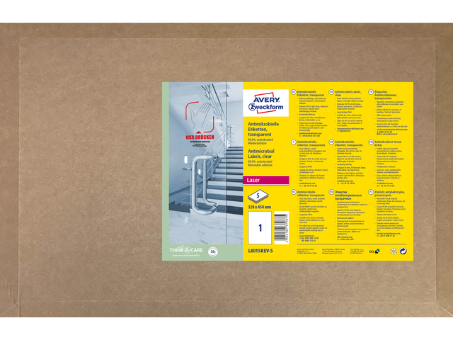 Bedrukbaar antimic. Folie Zweckform 320x450mm transp.