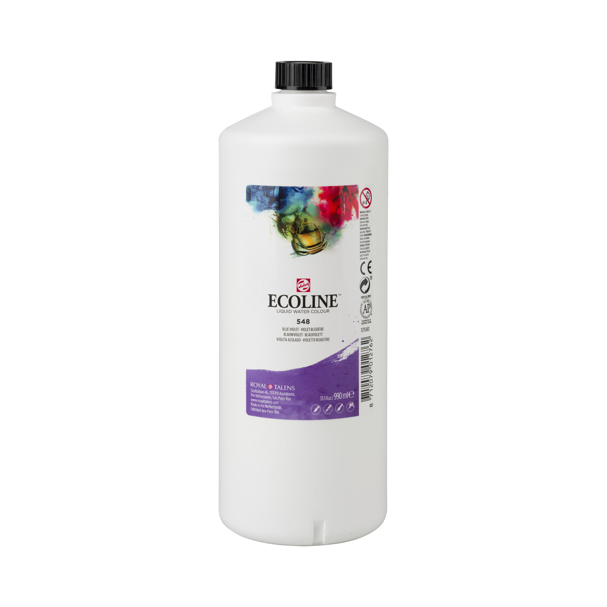 Ecoline Vloeibare Waterverf Fles 990 ml Blauwviolet 548