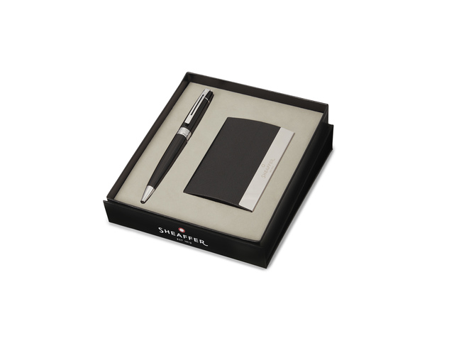 Balpen Giftset SHEAFFER 300 G9312 Glossy black chrome - SF-G2931251-3