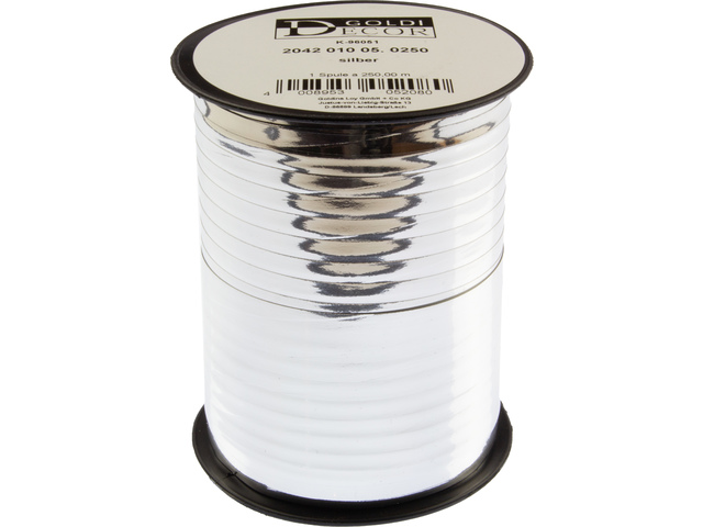 Lint zilver op spoel 10mm x 250 meter op spoel