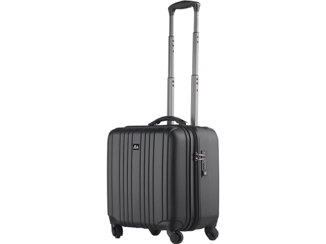 Trolley JSA abs TSA slot vier wielen mat zwart