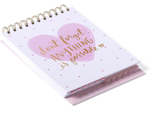 Notitieblok Eccolo DL spiraal Dont Forget lijn ca.15x22cm