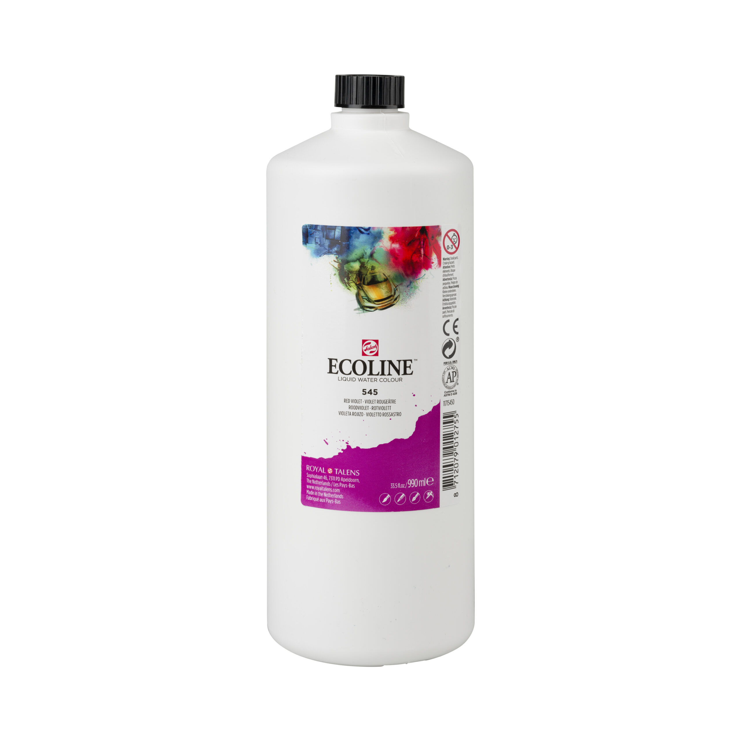 Ecoline Vloeibare Waterverf Fles 990 ml Roodviolet 545