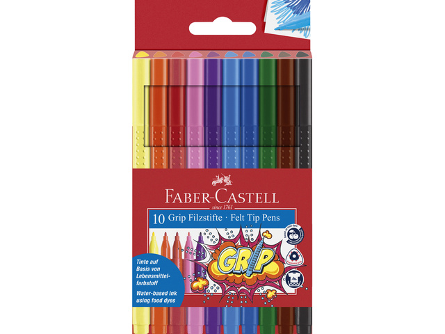 Viltstift FC Grip Colour etui a 10st.