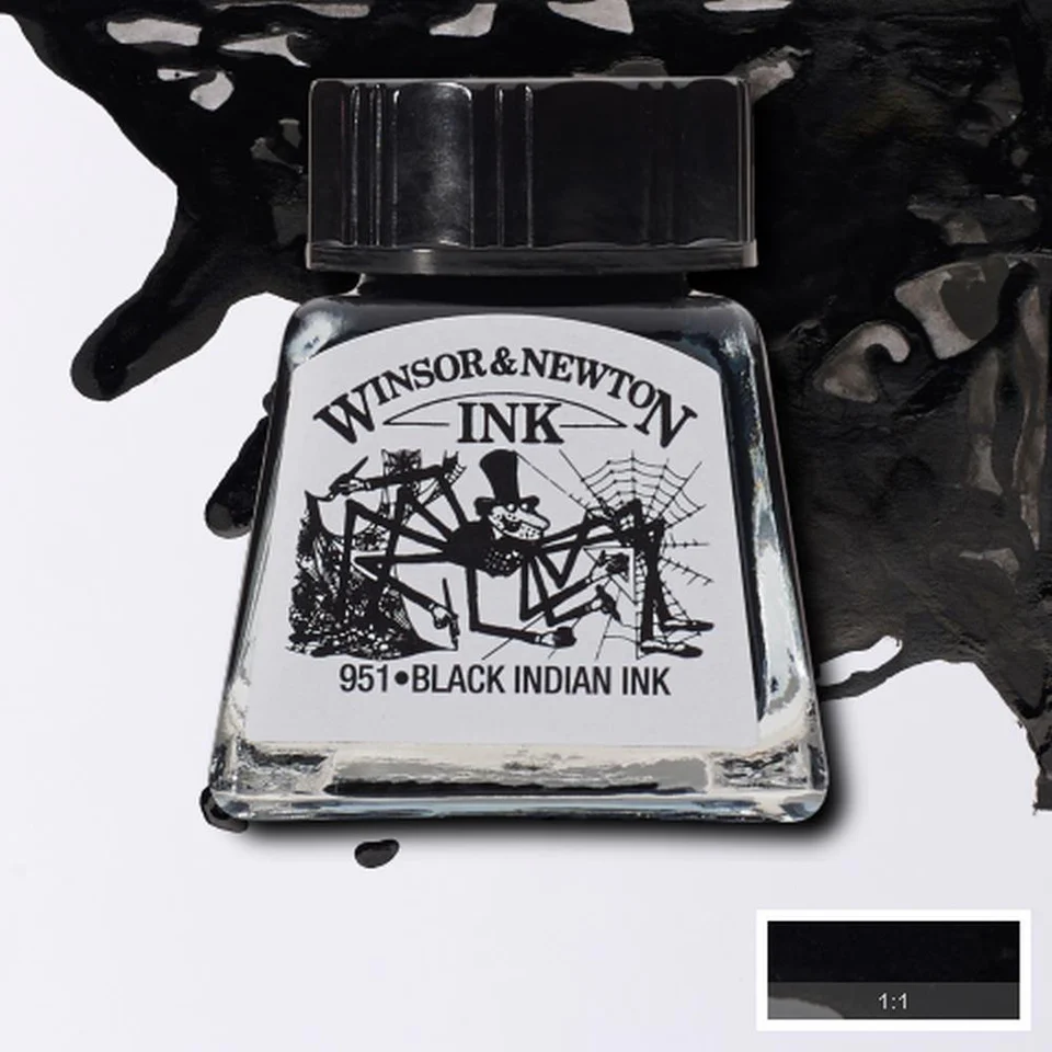 W&N INK 30 ML BLACK