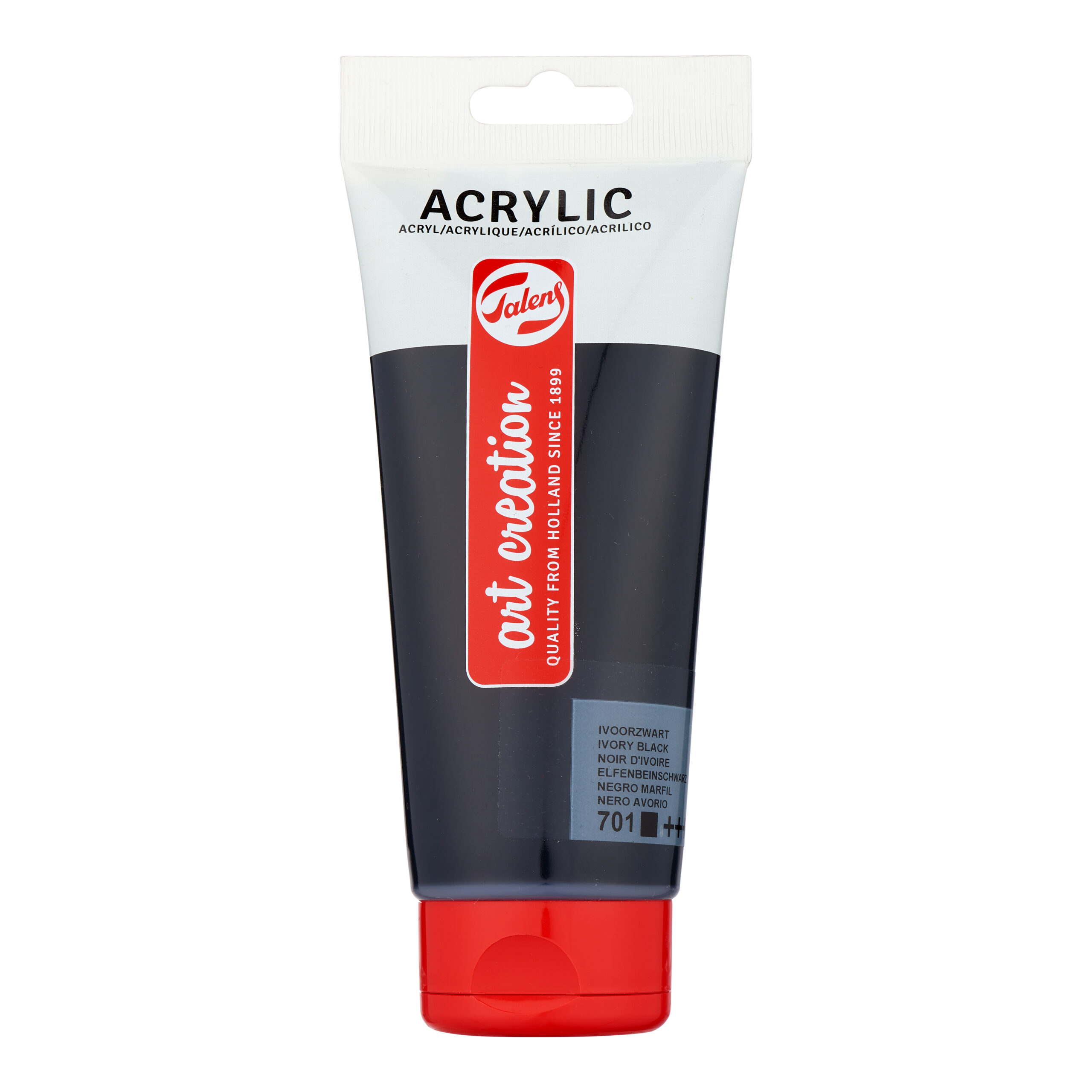 Talens Art Creation Acrylverf Tube 200 ml Ivoorzwart 701