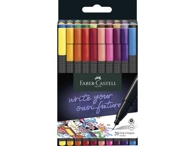 Fineliner FC Grip 0,4 mm etui a 20 stuks