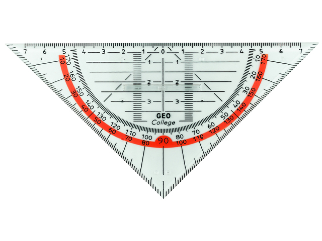 Geodriehoek Aristo GEOCollege 14cm met vaste greep