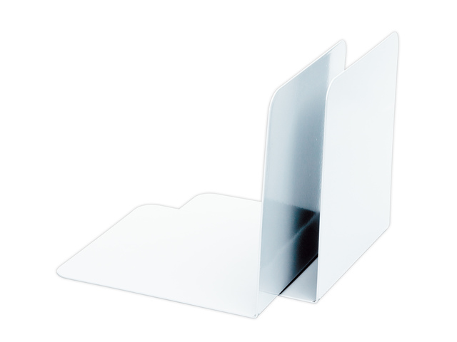 Boekensteun Alco 85x140x140mm metaal per 2 stuks wit