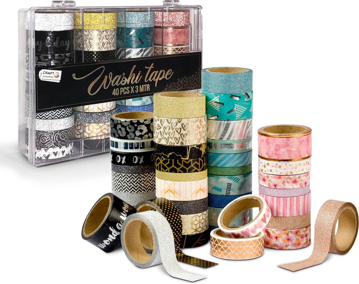 Washi Tape Set 3m 40 stuks