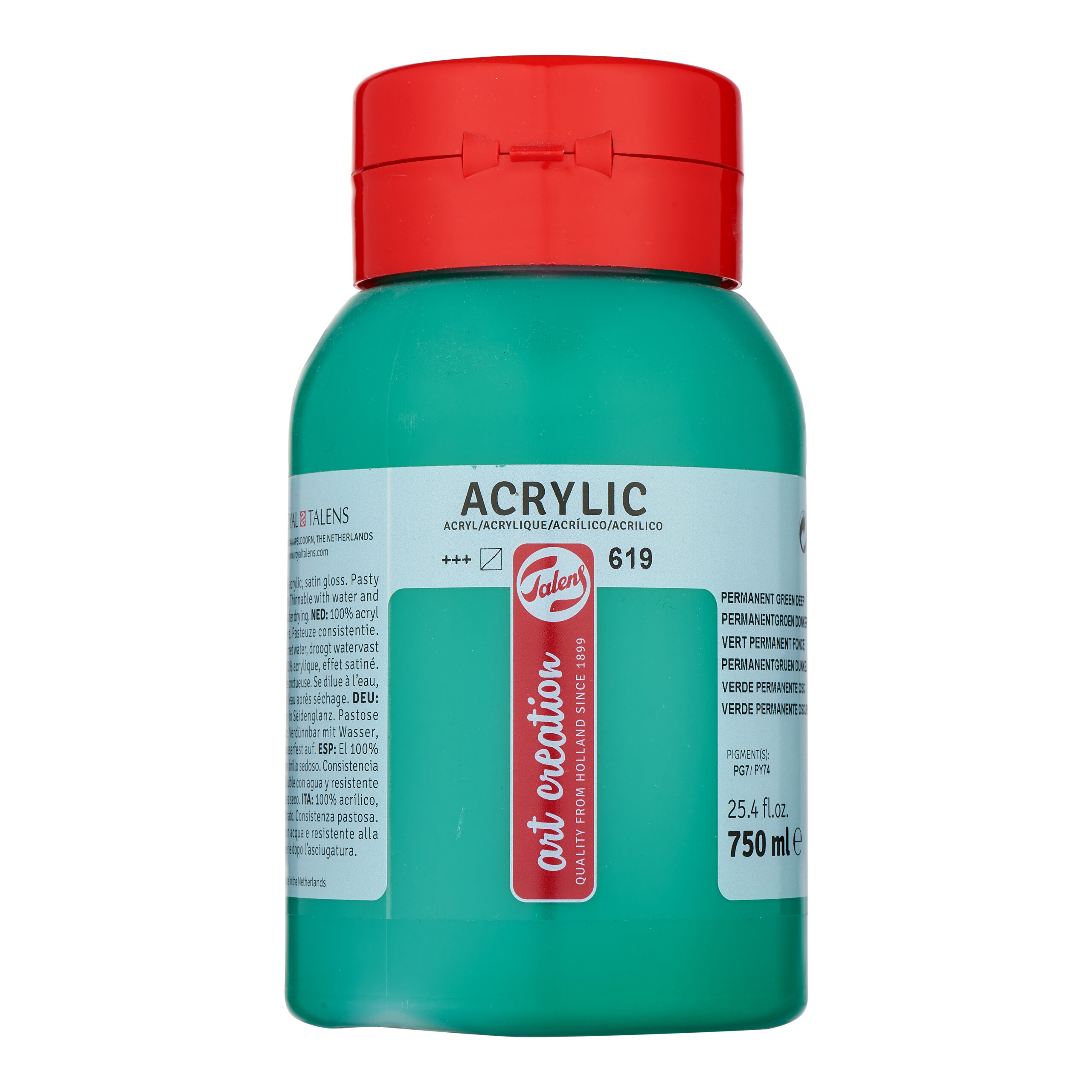 Talens Art Creation Acrylverf Pot 750 ml Permanentgroen Donker 619