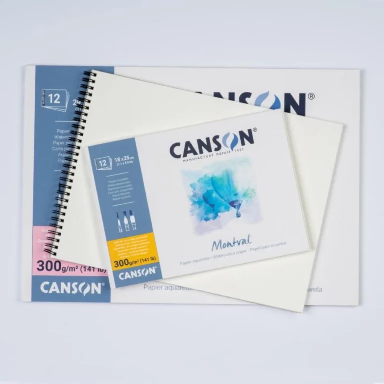 Canson Montval Aquarelle papierblok gelijmd 300 g/m² – 12 pagina’s