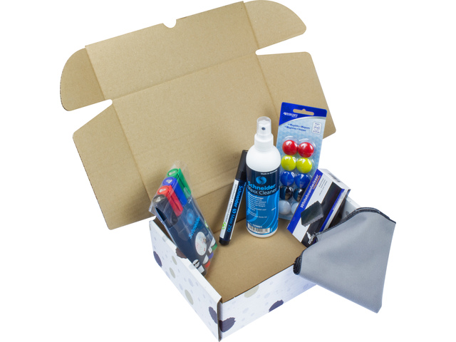 Whiteboard kit 18 delig 1x magnetisch wisdoekje,