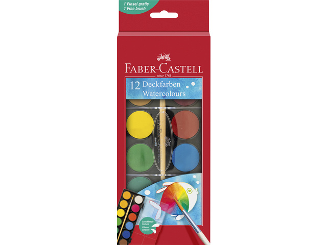 Waterverfdoos FC 12 kleuren (diameter 30cm) incl.