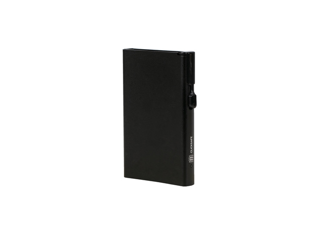 Pasjeshouder Clicksafe RFID aluminium zwart voor 8 pasjes