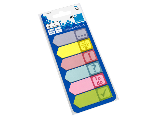 Info Page Markers info flags 18x55mm, 6 varianten