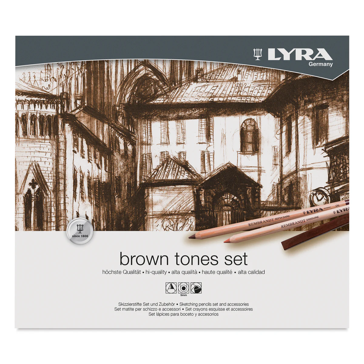 Lyra Brown sketching 25pcs metal box
