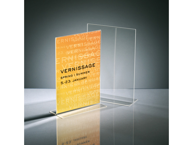 Tafelstandaard Sigel A4 recht glashelder