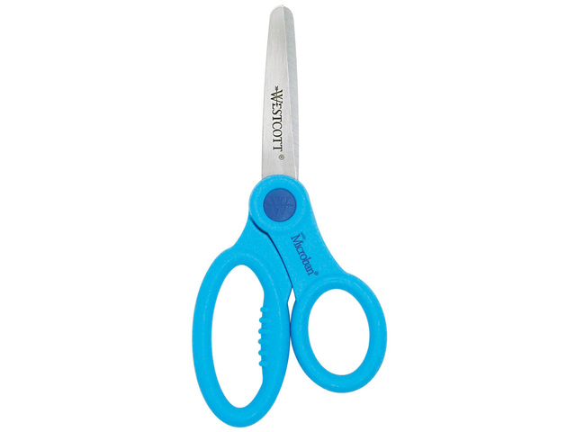 Schaar Westcott Microban 13cm ronde punt ass. kunststof