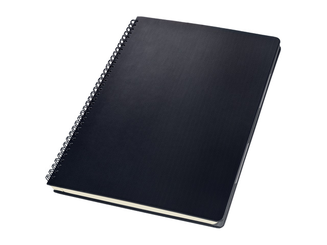 Notitieboek Conceptum A4 incl register spiraal zwart 5mm rui