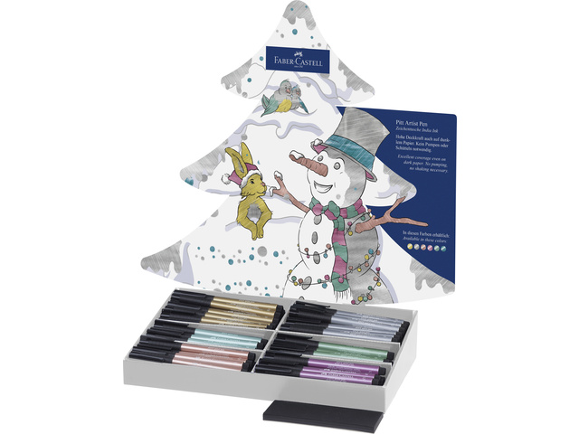 Tekenstift FC Pitt artist pen kerstdisplay