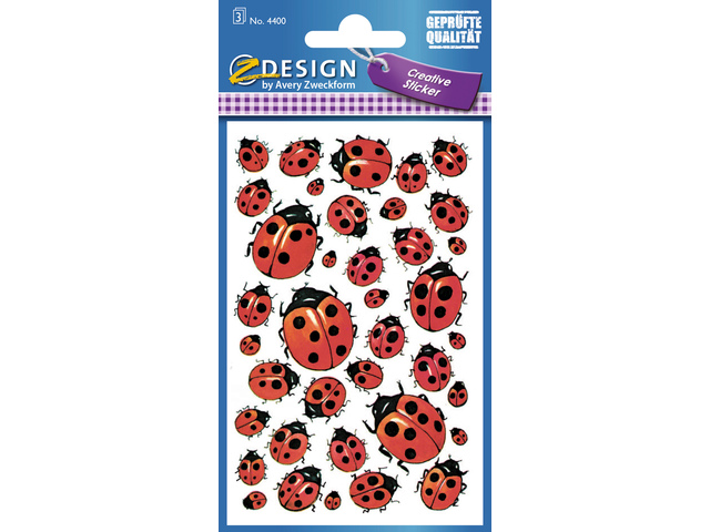 Papieretiket Z-design Creative pakje a 3 vel lieveheersbeestj